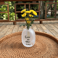 BÌNH HOA THUỶ TINH THƯ PHÁP VẼ TAY - SIZE NHỎ