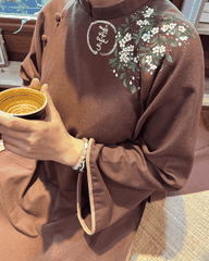 BỘ ÁO DÀI NẺO VỀ CỦA Ý - VẼ TAY THỦ CÔNG