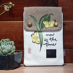 TÚI CANVAS ĐEO CHÉO 2 NGĂN VẼ TAY THỦ CÔNG