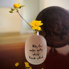 BÌNH HOA THUỶ TINH THƯ PHÁP VẼ TAY - SIZE NHỎ