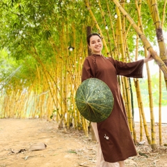 BỘ ÁO DÀI NẺO VỀ CỦA Ý - VẼ TAY THỦ CÔNG