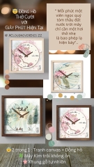 ĐỒNG HỒ - IN TRANH THƯ PHÁP VUÔNG 40x40