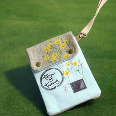 TÚI CANVAS ĐEO CHÉO 2 NGĂN VẼ TAY THỦ CÔNG