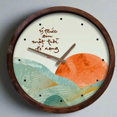 ĐỒNG HỒ - IN TRANH THƯ PHÁP TRÒN 30x30