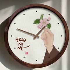 ĐỒNG HỒ - IN TRANH THƯ PHÁP TRÒN 30x30