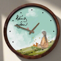 ĐỒNG HỒ - IN TRANH THƯ PHÁP TRÒN 30x30