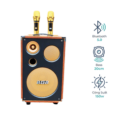 Loa Xách Tay Karaoke BG-208S | Bass 20Cm | Công Suất 150W