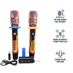 Micro Không Dây EV-652 | Vỏ Kim Loại Cao Cấp | Sóng UHF Ổn Định | Hát Nhẹ Chống Hú | Micro Karaoke Đa Năng | EVACOUSTIC
