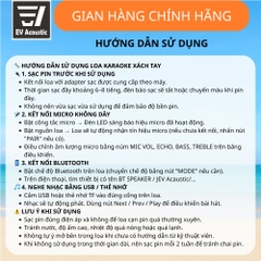 Bộ Dàn Karaoke EV ACOUSTIC H911 – Loa Cây Công Suất Lớn, Bass Uy Lực, Combo Đẩy Vang Micro Cao Cấp
