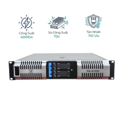 Cục Đẩy Công Suất 4 Kênh EV Acoustic PA-41000 - 80 Sò, Biến Áp 40A