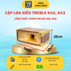 Cặp Loa Siêu Treble Kèn K43 K42 EV Acoustic | Treble Rời Từ 80 Coil 250 | Công Suất 250W | Treble Karaoke Sáng Rõ Cao Cấp