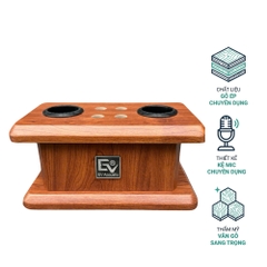 Kệ Micro Vân Gỗ EV Acoustic | Giá Đỡ Micro Không Dây Karaoke | Phụ Kiện Dàn Âm Thanh Gia Đình Bền Đẹp