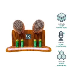 Kệ Micro Gỗ Vân Gỗ EV Acoustic | Giá Đỡ Micro Không Dây Karaoke | Phụ Kiện Dàn Âm Thanh Gia Đình Bền Đẹp