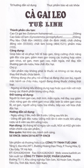 Viên uống Cà Gai Leo Tuệ Linh bảo vệ và phục hồi tế bào gan, giải độc gan (60 viên)