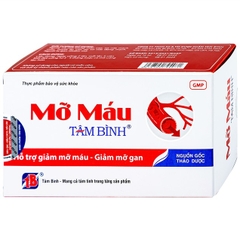 Viên uống Mỡ Máu Tâm Bình hỗ trợ giảm mỡ máu, giảm mỡ gan (5 vỉ x 12 viên)