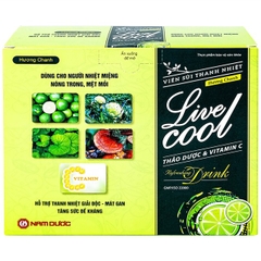 Viên sủi Thanh Nhiệt Livecool Nam Dược hương chanh giải độc, mát gan, tăng cường sức đề kháng (16 viên)