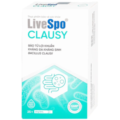 Dung dịch LiveSpo Clausy bổ sung lợi khuẩn, giúp cân bằng hệ vi sinh đường ruột (25 ống x 5ml)
