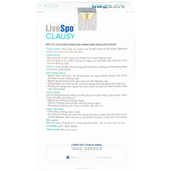Dung dịch LiveSpo Clausy bổ sung lợi khuẩn, giúp cân bằng hệ vi sinh đường ruột (25 ống x 5ml)