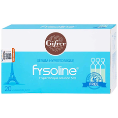 Dung dịch nước muối ưu trương Fysoline 5ml giảm ngạt mũi, khô mũi (20 ống)