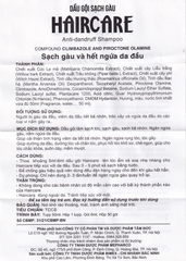 Dầu gội Haircare Bimex dưỡng tóc, ngăn ngừa gàu (50ml)