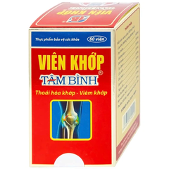 Viên khớp Tâm Bình hỗ trợ giảm các triệu chứng của thoái hóa khớp, viêm khớp (60 viên)