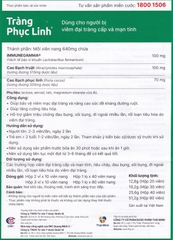 Viên uống Tràng Phục Linh Thái Minh dùng cho người bị viêm đại tràng cấp và mạn tính (2 vỉ x 10 viên)