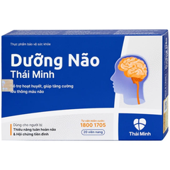 Viên uống Dưỡng Não Thái Minh hỗ trợ hoạt huyết, tăng cường lưu thông máu não (2 vỉ x 10 viên)