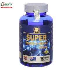 Thực phẩm bảo vệ sức khỏe Super Brain & Heart 360mg (100 Viên)