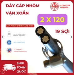 Cáp Nhôm Vặn Xoắn ABC 2x120mm² – Cách Điện XLPE – 0.6kV – TCVN 6447