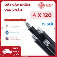 Cáp Nhôm Vặn Xoắn ABC 4x120mm² – Cách Điện XLPE – 0.6kV – TCVN 6447