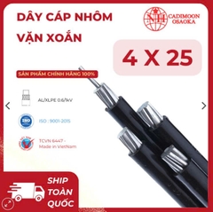 Cáp Nhôm Vặn Xoắn ABC 4x25mm² – Cách Điện XLPE – 0.6kV – TCVN 6447