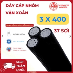 Cáp Nhôm Vặn Xoắn ABC 3x400mm² – Cách Điện XLPE – 0.6kV – TCVN 6447
