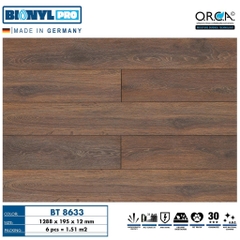 Sàn gỗ Binyl Pro BT8633 12mm – Havana Oak