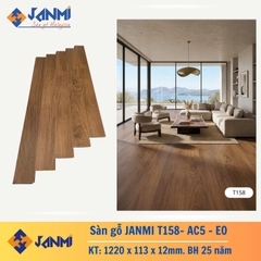 Sàn gỗ Janmi T158 nhập khẩu 12mm