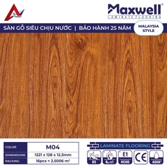 Sàn gỗ Maxwell M04 cốt nâu lát thẳng