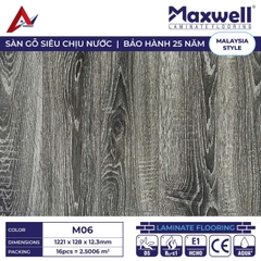 Sàn gỗ Maxwell M06 cốt nâu lát thẳng