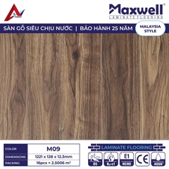 Sàn gỗ Maxwell M09 cốt nâu lát thẳng