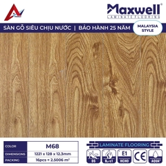 Sàn gỗ Maxwell M68 cốt nâu lát thẳng