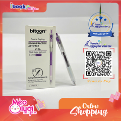 Bút Gel Bitoon V26 Ngòi Kim 0.5mm Mực Tím Khô Nhanh – Bút Viết Học Sinh Văn Phòng
