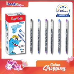 Bút Gel Dino SMART KIDS G01  0.5mm – Bút Gel Xanh Viết Trơn Êm, Mực Đều Không Lem