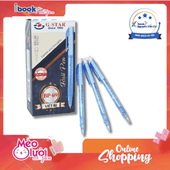Hộp 24 Cây Bút Bi Bấm Gstar BP-69 Ngòi 0.5mm Viết êm nét chữ đẹp