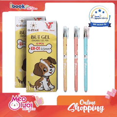 Bút Gel G-Star ER01 Xóa Được Ngòi 0.5mm - Bút Bi Nước Tẩy Được Mực Xanh Cao Cấp
