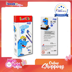 Bút Gel Dino SMART KIDS G01  0.5mm – Bút Gel Xanh Viết Trơn Êm, Mực Đều Không Lem
