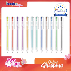 Hộp 12 Bút Gel Deli EG118 0.5mm Siêu Mượt Khô Nhanh Nhiều Màu Viết Bài Sổ Vở
