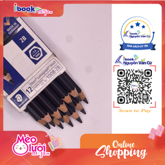 Hộp 12 Cây Bút Chì 2B Staedtler Mars Lumograph Thân Đen