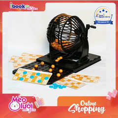 Bộ Đồ Chơi Lồng Quay Lô Tô Bingo 90 Số 48 Tờ Dò (Size To) 8229B
