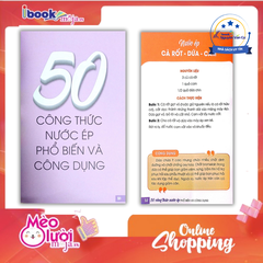 50 Công Thức Nước Ép Xanh - Tăng Cường Sức Đề Kháng Với Juice - Nước Ép Xanh Cho Sức Khỏe Vàng