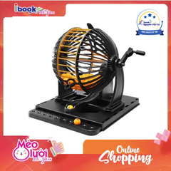Bộ Đồ Chơi Lồng Quay Lô Tô Bingo 90 Số 48 Tờ Dò (Size To) 8229B