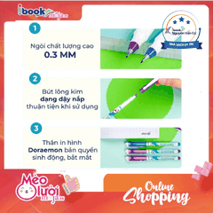 Bút lông kim Thiên Long Doraemon FL-04/DO - Viết Êm, Không Lem, Nét Đẹp