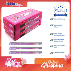 Hộp 12 Bút Nho Ttoru D.A P&T 0.4mm – Mực Đậm Không Lem (Xanh/Đỏ/Tím/Đen)